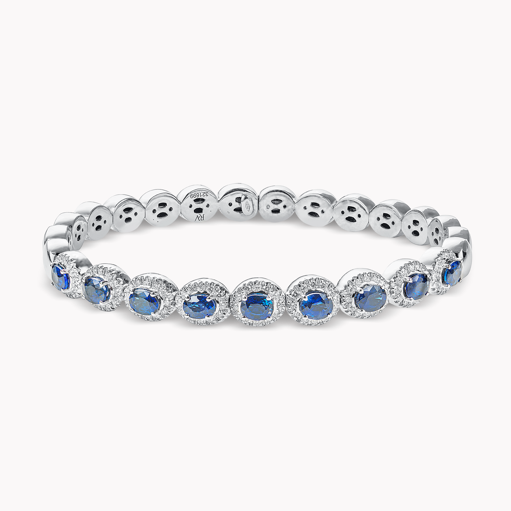 18kt White Gold Sapphire and Diamond Bracelet